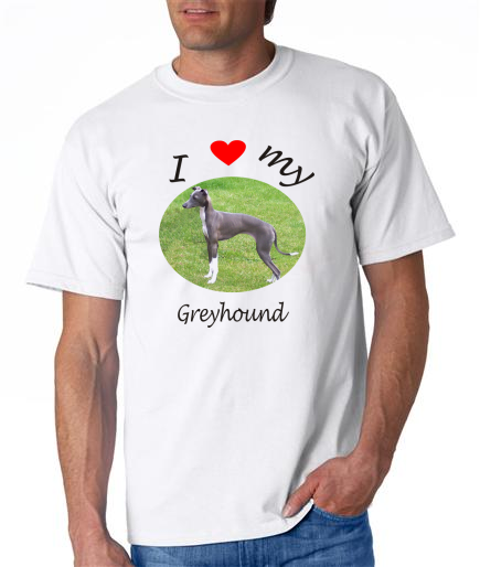 Dogs - Greyhound Picture on a Mens Shirt